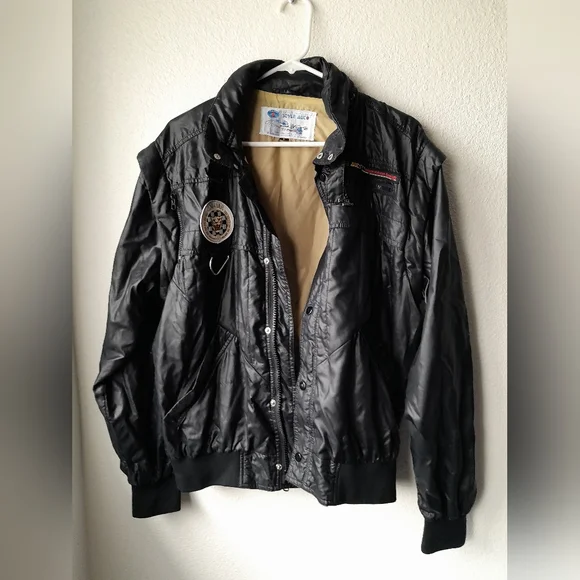 Vintage style auto jaguar racing bomber jacket
